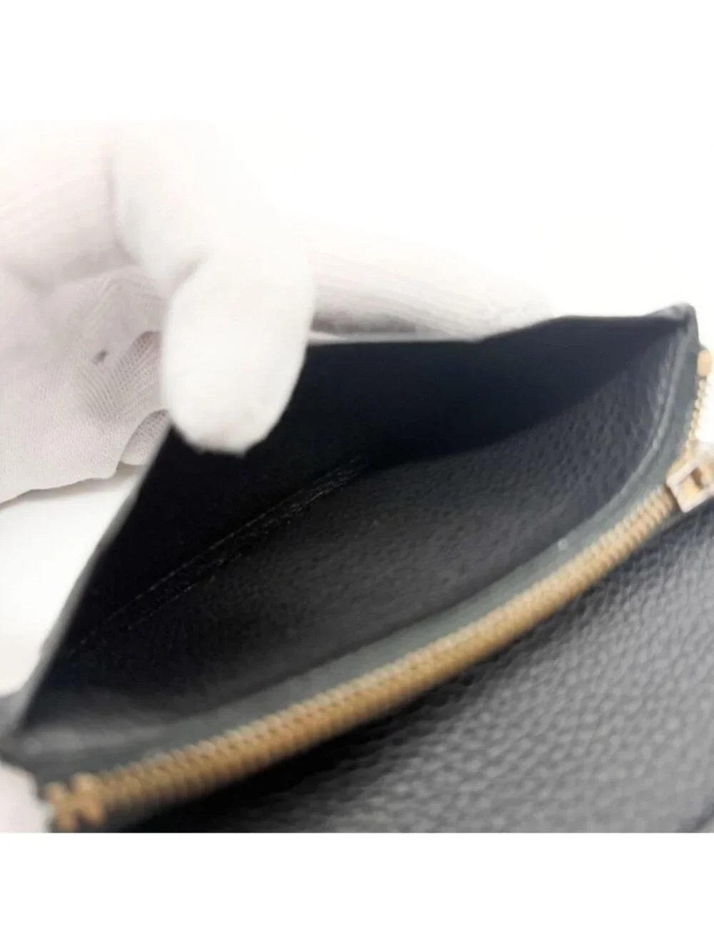 Hermes Jura Togo Bearn Black Leather Compact Bifold Wallet
